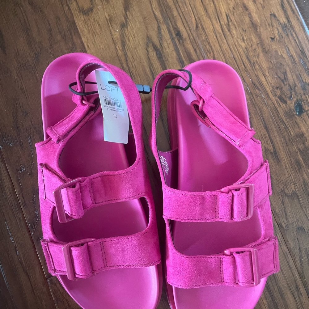 Loft Pink Sandals with Buckle Straps